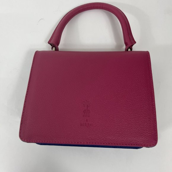 MKLM x Rocky Barnes Top Grain Leather Bag/Purse- Fuchsia/Multicolor - Picture 5 of 5
